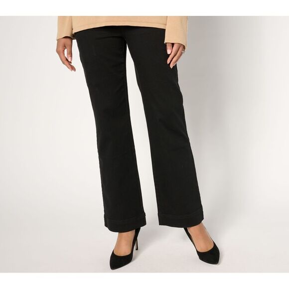 Belle by Kim Gravel Pants - Belle by Kim Gravel Women's Pants Sz 12 Regular TripleLuxe Twill Black A667591